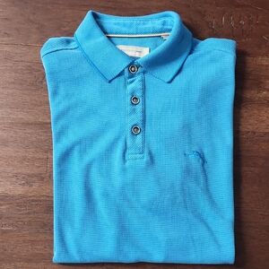 Tommy Bahama Men's Blue Short Sleeve Polo Shirt...in Really Nice Condition